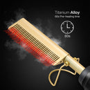 2 in 1 Hot Comb Hair Straightener Wand & Hair Curler V2.0 - Dennet